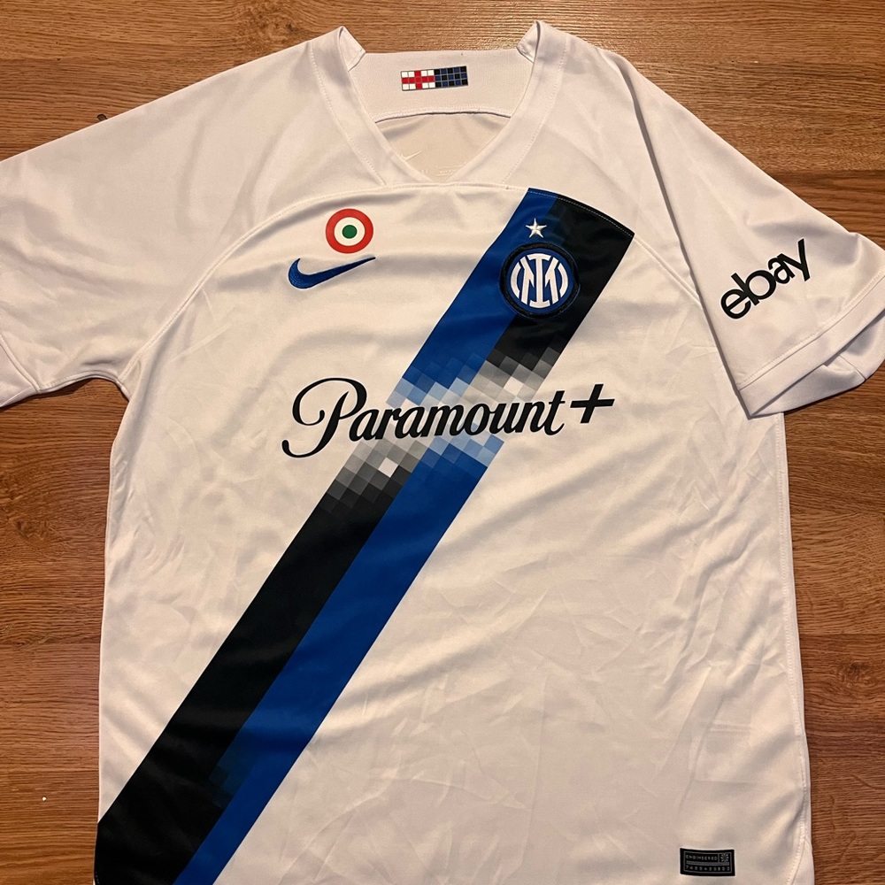 Nike Inter Milan 2023/24 White and Blue Away Football Soccer Kit Jersey
